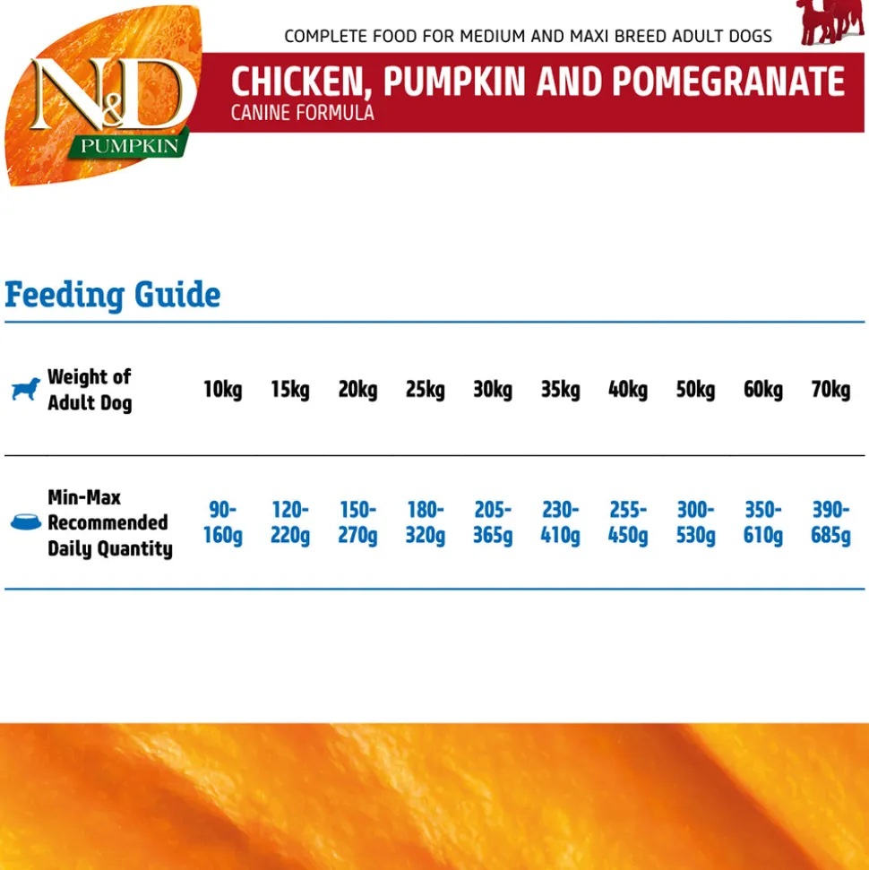 Farmina N&D Pumpkin Chicken & Pomegranate Grain Free Medium & Maxi Breed Dry Adult Dog Food