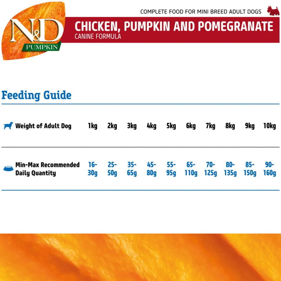 Farmina N&D Pumpkin Chicken & Pomegranate Grain Free Mini Breed Dry Adult Dog Food