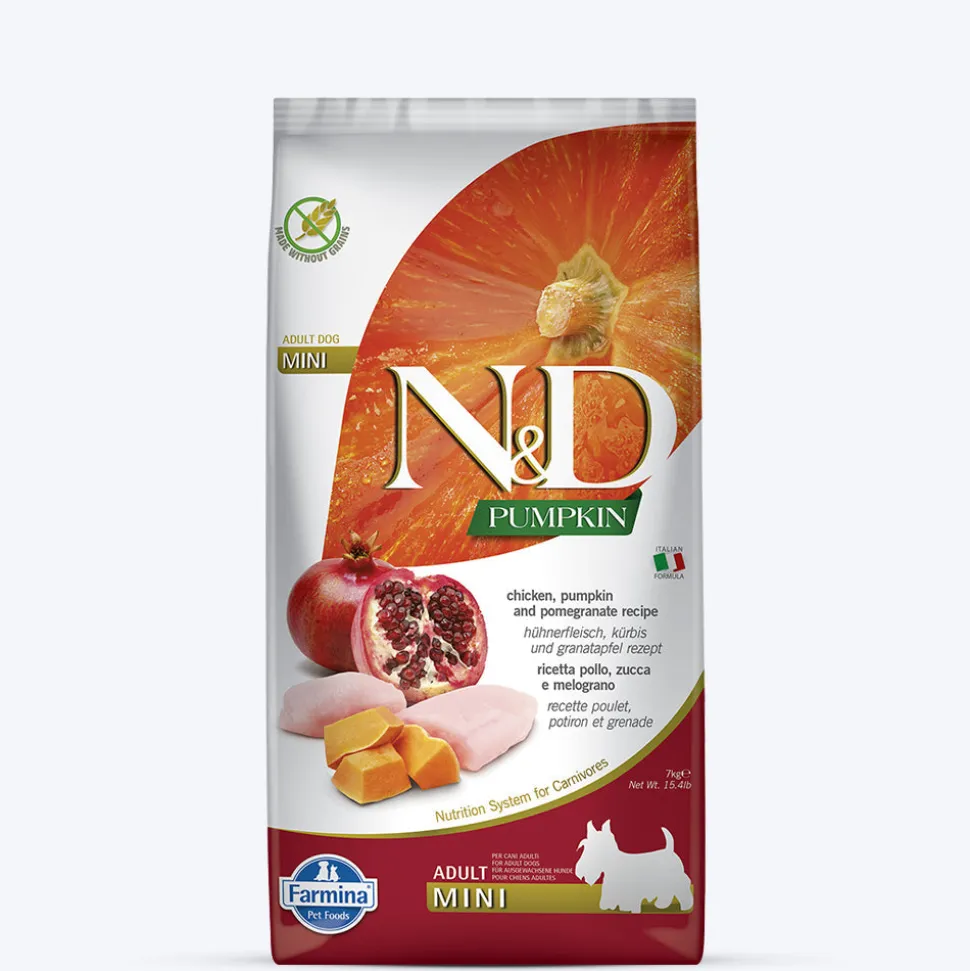 Farmina N&D Pumpkin Chicken & Pomegranate Grain Free Mini Breed Dry Adult Dog Food