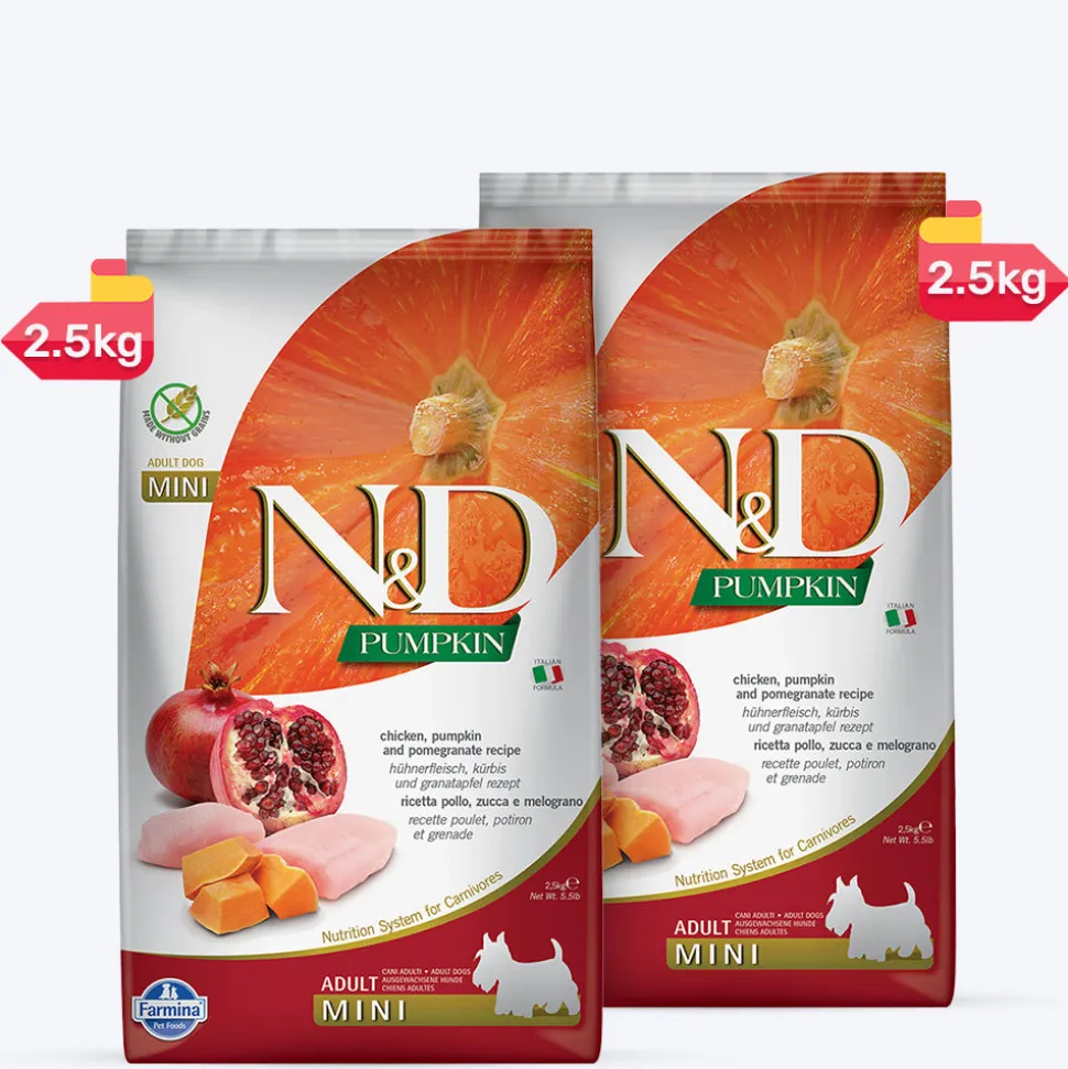 Farmina N&D Pumpkin Chicken & Pomegranate Grain Free Mini Breed Dry Adult Dog Food