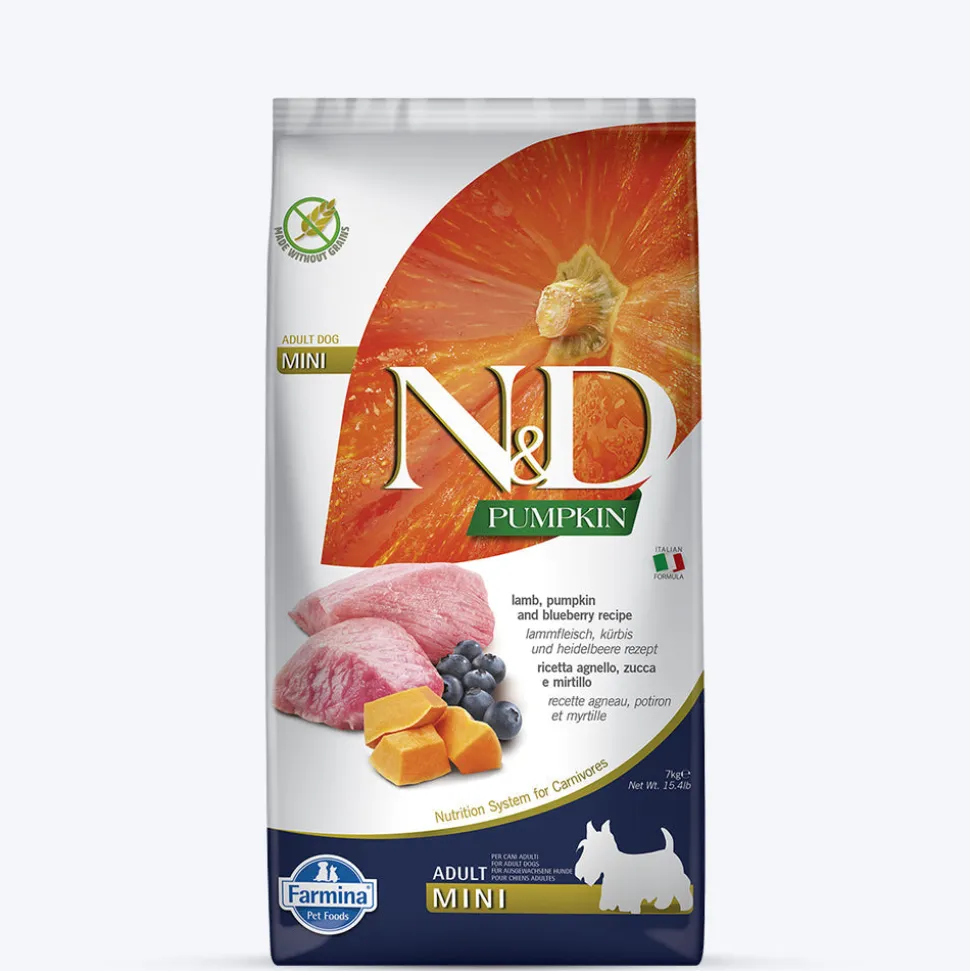Farmina N&D Pumpkin Lamb & Blueberry Grain Free Mini Breed Dry Adult Dog Food