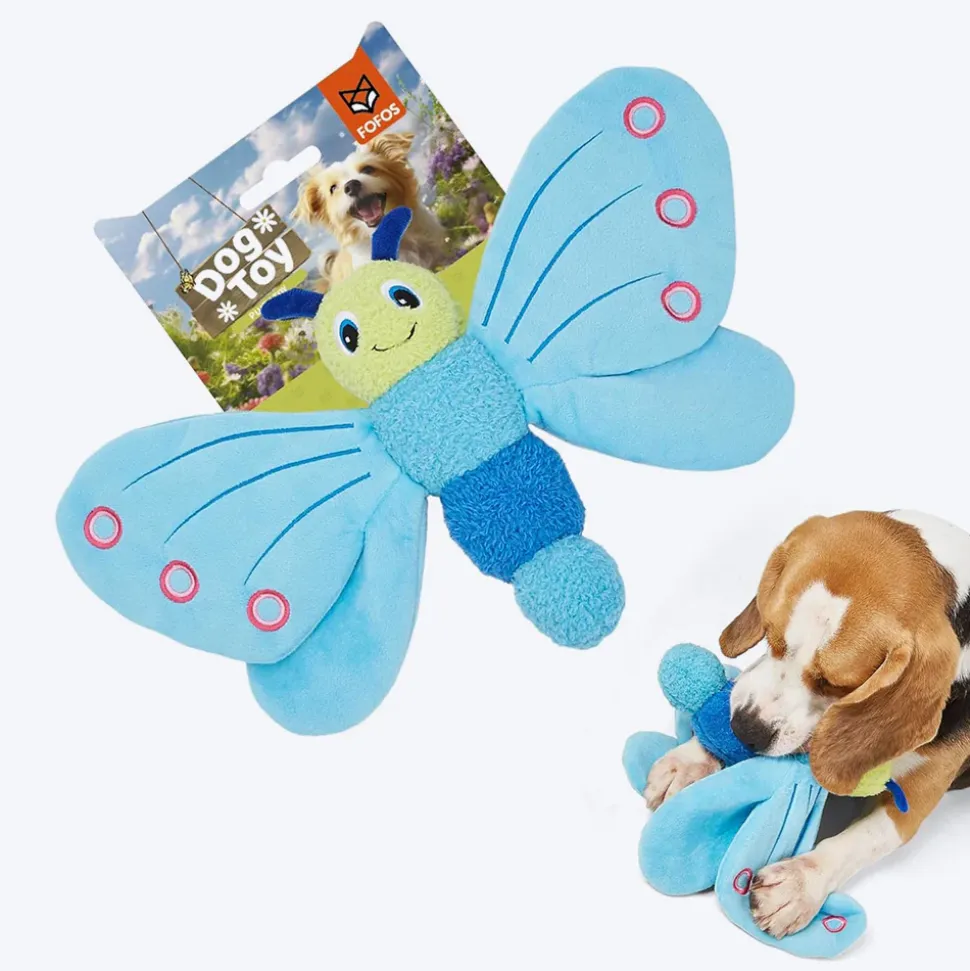 FOFOS Jumbo Butterfly Plush Toy For Dog - Blue