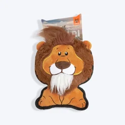 FOFOS Lion Safari Line Squeaky Plush Toy For Dog - Brown