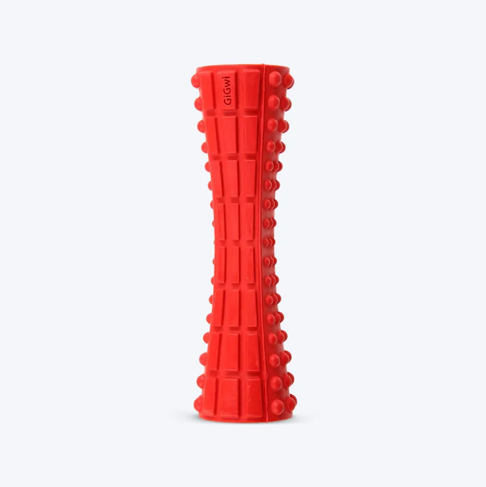 GiGwi Extra Durable Johnny Stick (Solid) Dog Chew Toy - Red