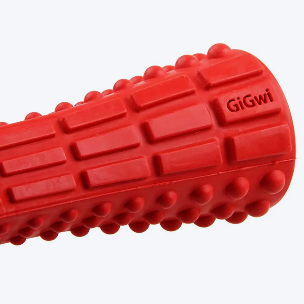 GiGwi Extra Durable Johnny Stick (Solid) Dog Chew Toy - Red