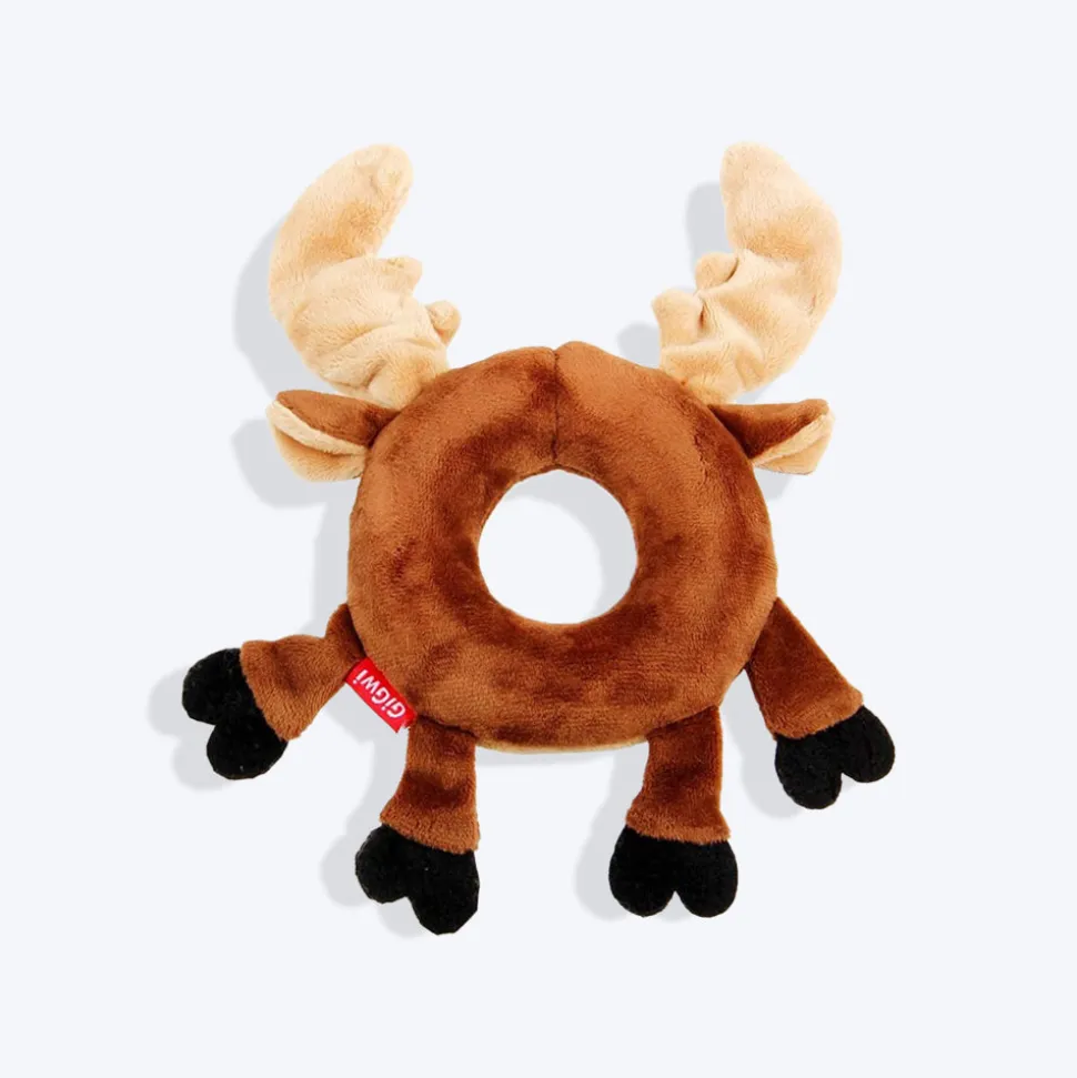GiGwi Friendz Dog Plush Toy - Deer (with Foam Rubber Ring and Squeaker)