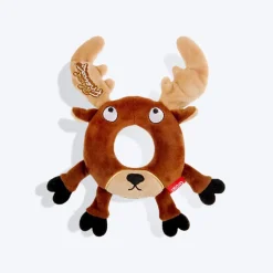 GiGwi Friendz Dog Plush Toy - Deer (with Foam Rubber Ring and Squeaker)