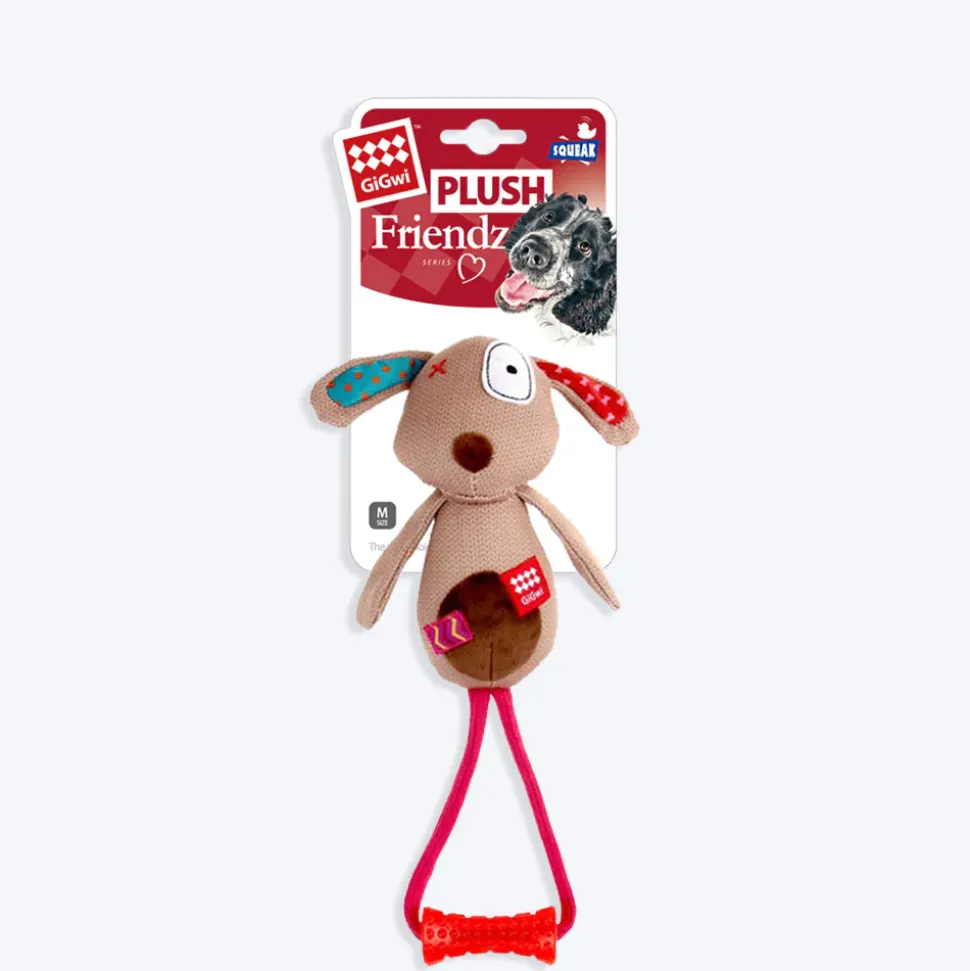 GiGwi Friendz Dog Plush Toy - Dog (with TPR Johnny Stick)