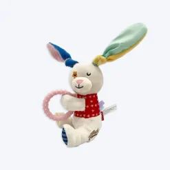 GiGwi Rabbit Plush Friendz With Squeaker And TPR Ring Dog Toy