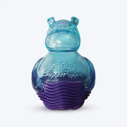 GiGwi Suppa Puppa Dog Toy - Hippo - Blue/Purple