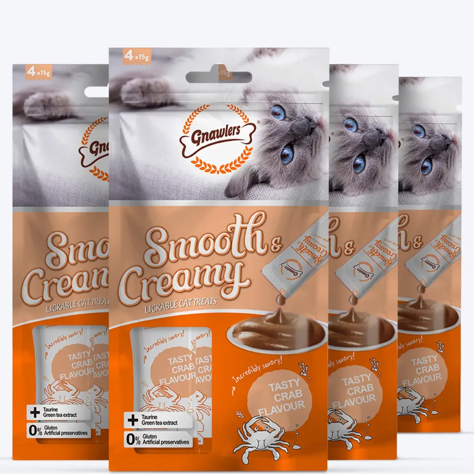 Gnawlers Creamy Treats Crab Flavour for Cats- 60 g