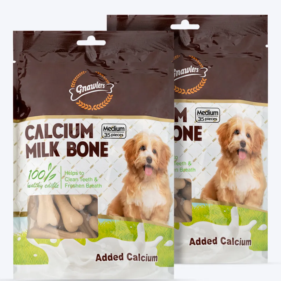 Gnawlers Calcium Milk Bone Dog Treats - Medium
