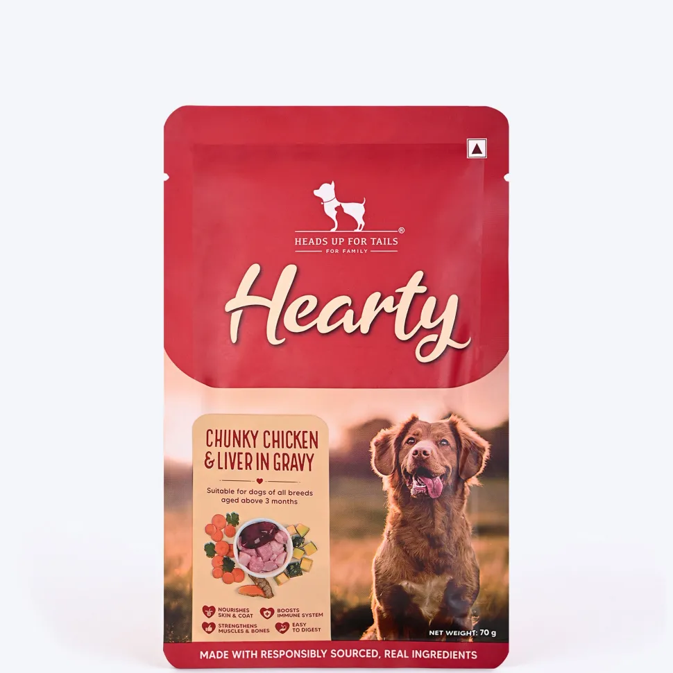 Hearty Chunky Chicken & Liver in Gravy Wet Dog Food 70g