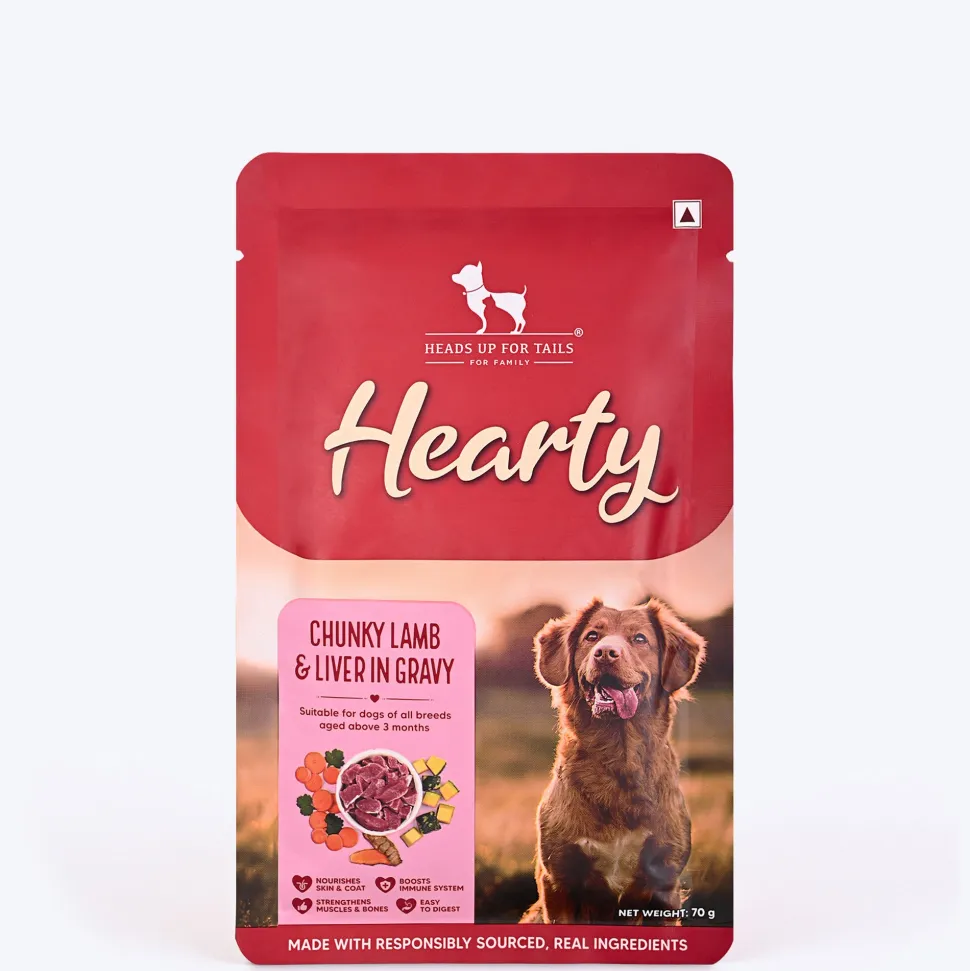 Hearty Chunky Lamb & Liver in Gravy Dog Food 70g