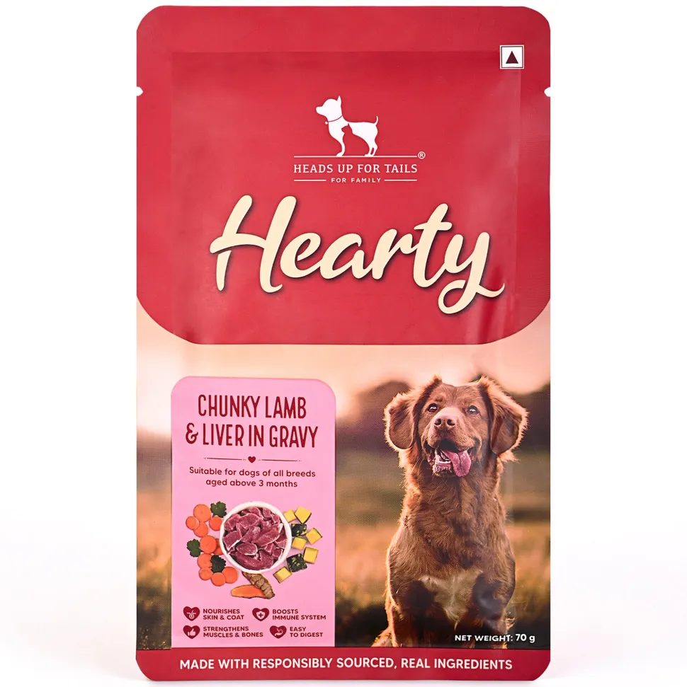 Hearty Chunky Lamb & Liver in Gravy Dog Food 70g