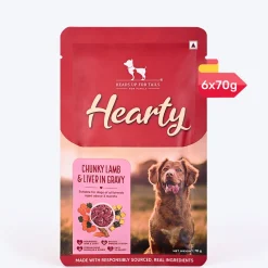 Hearty Chunky Lamb & Liver in Gravy Dog Food 70g