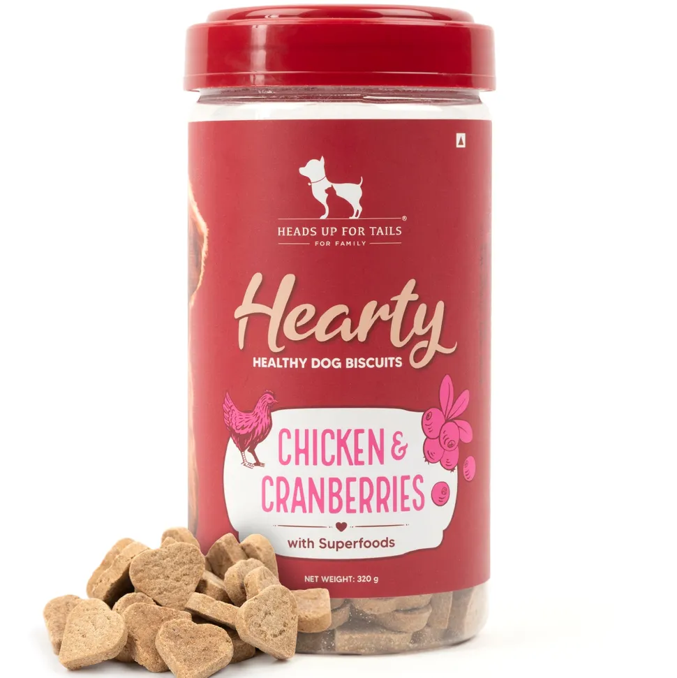 Hearty Dog Biscuits Chicken & Cranberries Grain-Free 320g