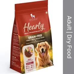 Hearty Grain-Free Adult Dog Food Turkey Fish & Chicken