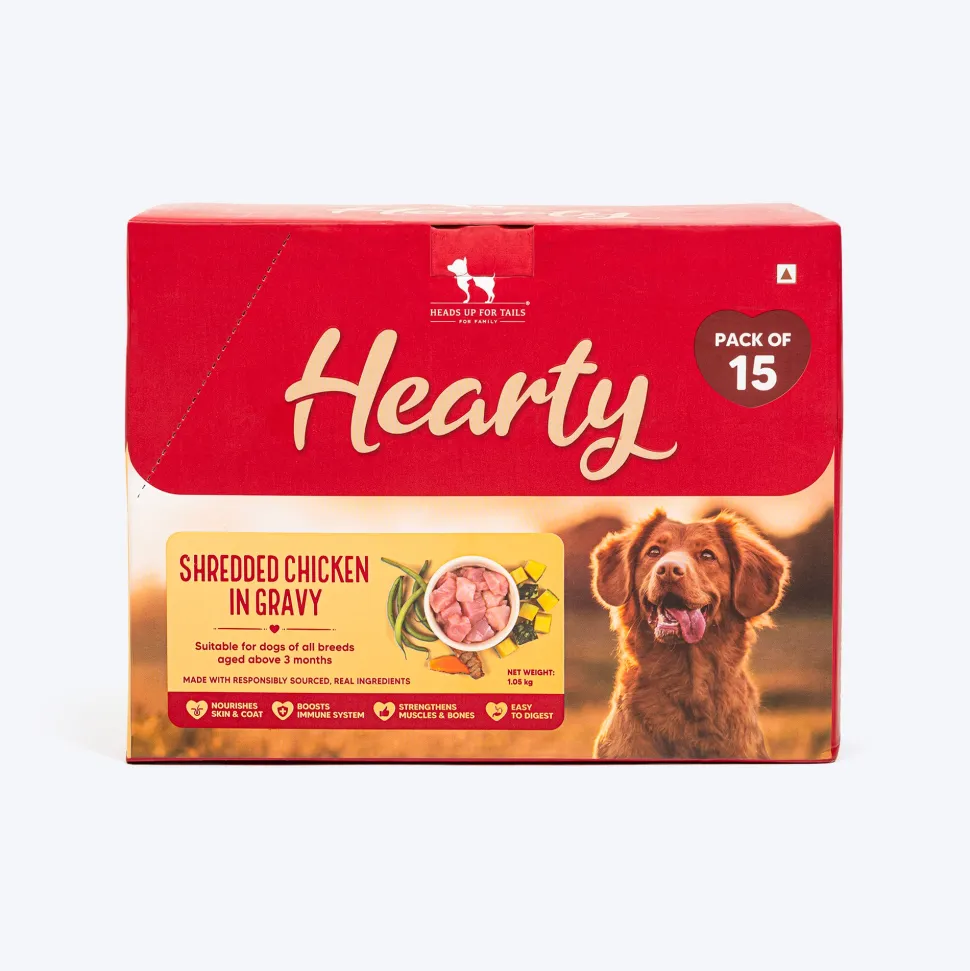Hearty Shredded Chicken & Pumpkin in Gravy Wet Dog Food - Pack of 15 (70 gm each)