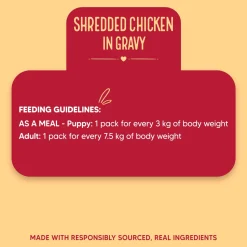 Hearty Shredded Chicken & Pumpkin in Gravy Wet Dog Food - Pack of 15 (70 gm each)