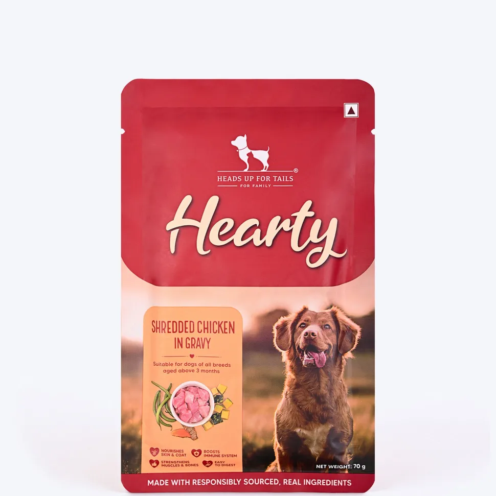 Hearty Shredded Chicken & Pumpkin in Gravy Wet Dog Food - Pack of 15 (70 gm each)