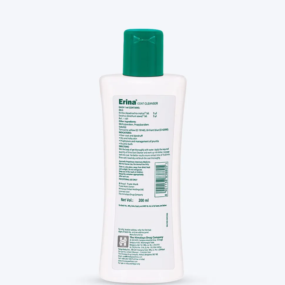 Himalaya Erina Coat Cleanser For Dog - 200 ml
