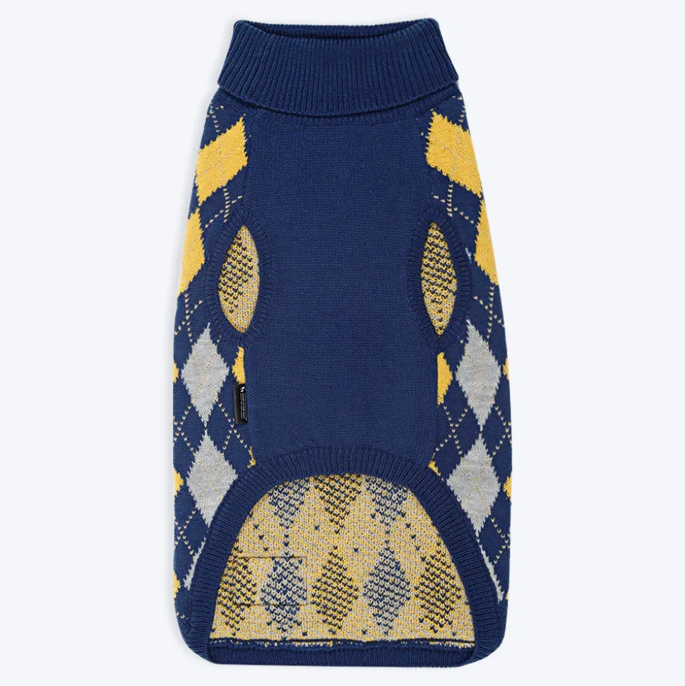 HUFT Argyle Dog Sweater - Navy