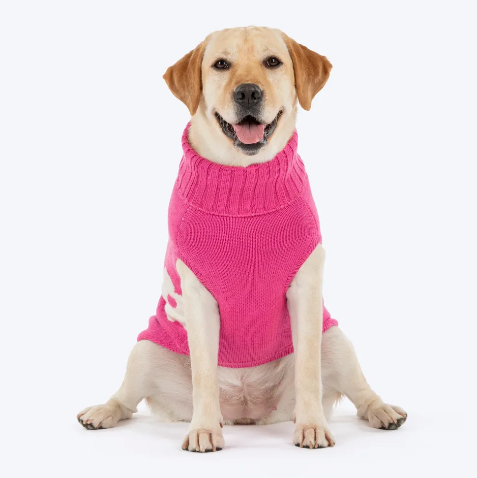 HUFT Blossom Knit Sweater For Dog - Pink