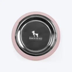 HUFT Breezy Basics Wave Embossed Melamine Bowl For Dog - Peach