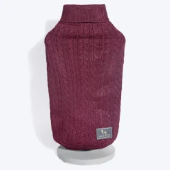 HUFT Cable Knit Dog Sweater - Mauve