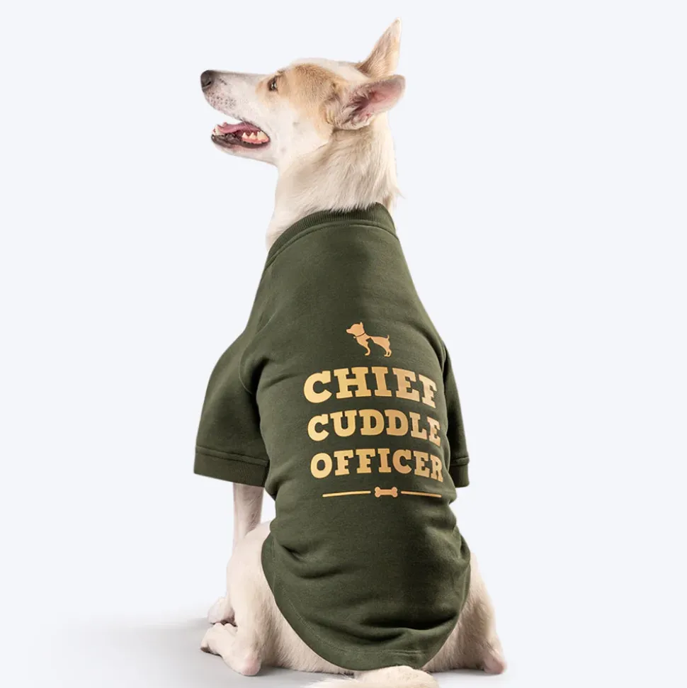 HUFT Chief Cuddle Officer Pet Sweatshirt - Green