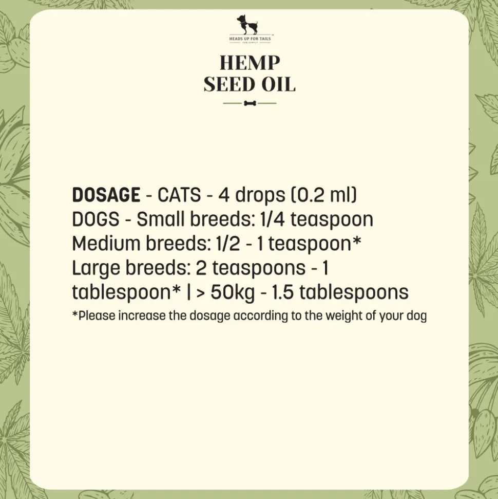 HUFT Cold Pressed Hemp Seed Oil For Dogs and Cats - 200 ml