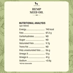 HUFT Cold Pressed Hemp Seed Oil For Dogs and Cats - 200 ml