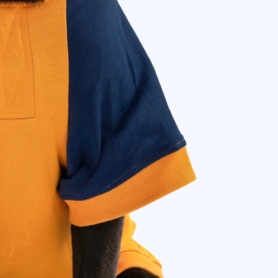 HUFT Colour Block Hoodie Pet Sweatshirt - Mustard
