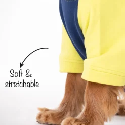 HUFT Colour Block Pocket Pet Sweatshirt - Neon Lime and Navy