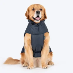 HUFT Cozy Snuggles Puffer Fur Dog Jacket - Navy Blue