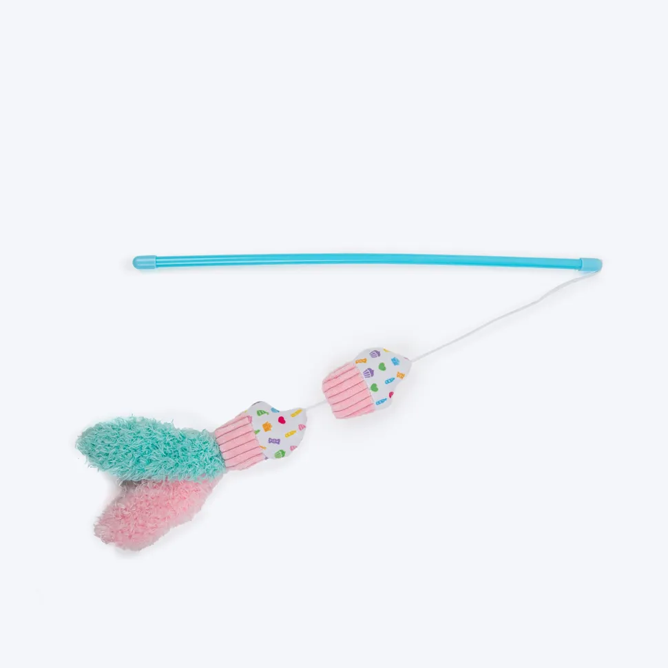 HUFT Cupcake Wand Toy With Catnip For Cat - Multicolor