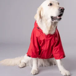HUFT Drizzle Buddy Dog Raincoat - Crimson Red