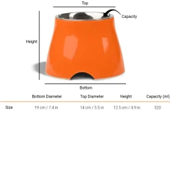 HUFT Elevated Dog Bowl - Orange