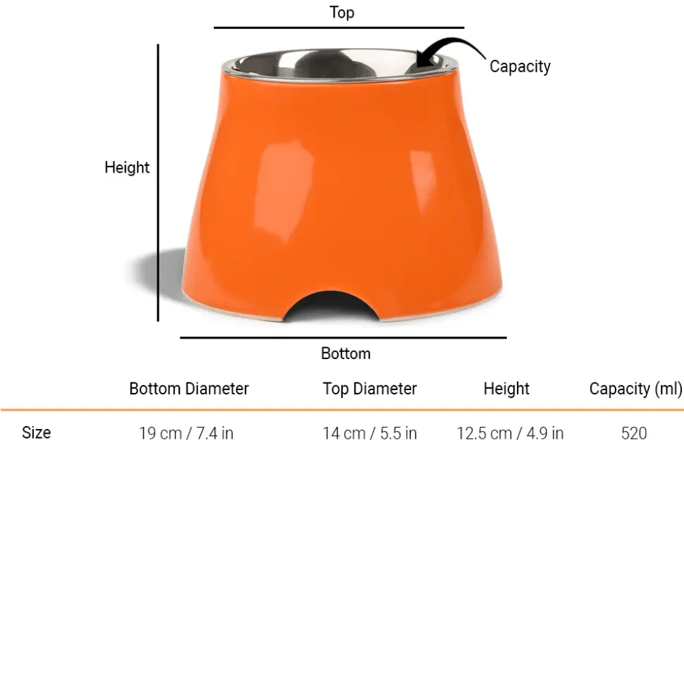 HUFT Elevated Dog Bowl - Orange