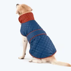 HUFT Grrberry Quilted Dog Jacket - Teal Blue