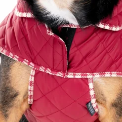 HUFT Grrberry Quilted Dog Jacket- Burnt Red