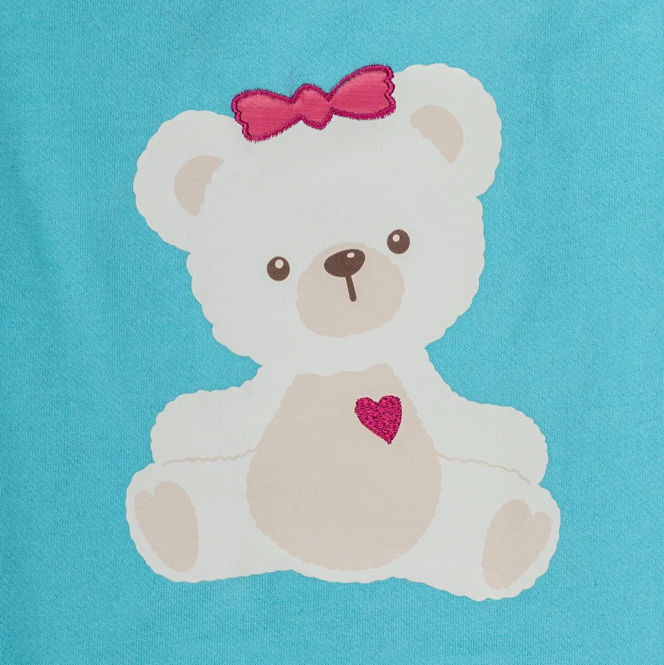 HUFT Happy Teddy Sweatshirt For Small Dog - Turquoise Blue