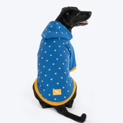 HUFT Honey Hearts Sweatshirt With Hood For Dog - Blue