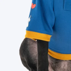 HUFT Honey Hearts Sweatshirt With Hood For Dog - Blue