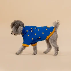 HUFT Honey Hearts Sweatshirt With Hood For Dog - Blue
