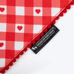 HUFT Jingle Hearts Scarf For Pets - Red & White