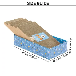 HUFT Kitty Crate Scratcher For Cat - Blue