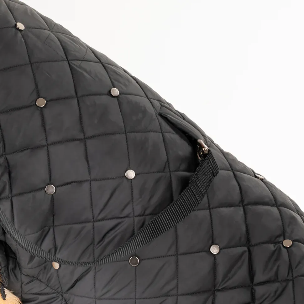 HUFT Luxe Stud Quilted Jacket For Dogs - Black