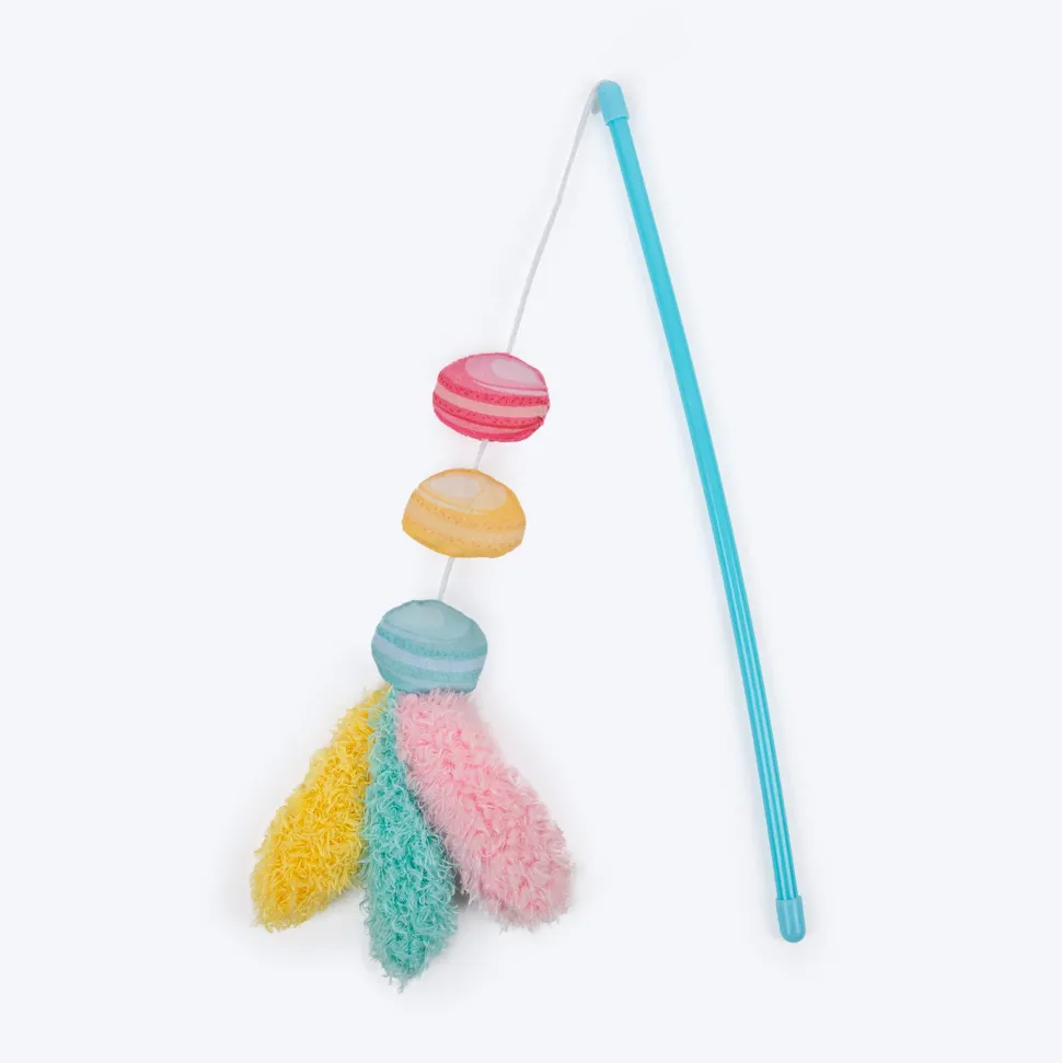 HUFT Macaron Wand Toy With Catnip For Cat - Multicolor